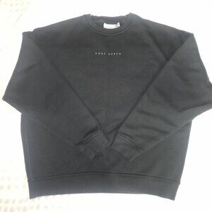 Cozy Earth Pullover WMN Small Black Crewneck Relaxed, Modal Soft, Retail $98